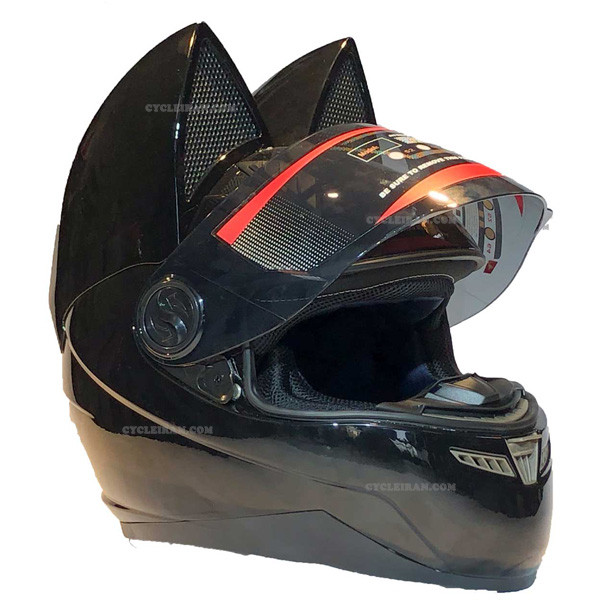 کلاه کاسکت نوترینوس مدل دخترانه خرگوشی فک ثابت