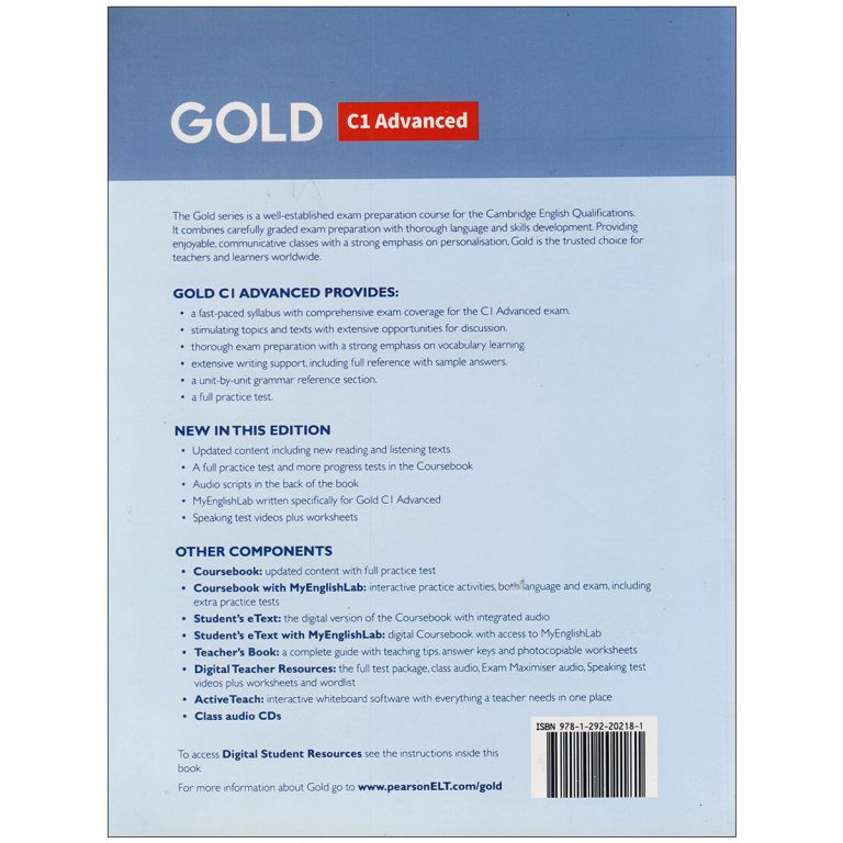 کتاب Gold C1 Advanced اثر Jan sally burgess and amanda thomas انتشارات Pearson