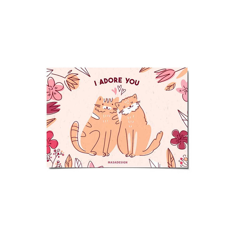 کارت پستال ماسا دیزاین مدل POSTV04 طرح عشق.love