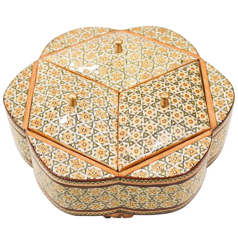 شکلات خوری خاتم کاری مدل 3 درب کد 3d21m