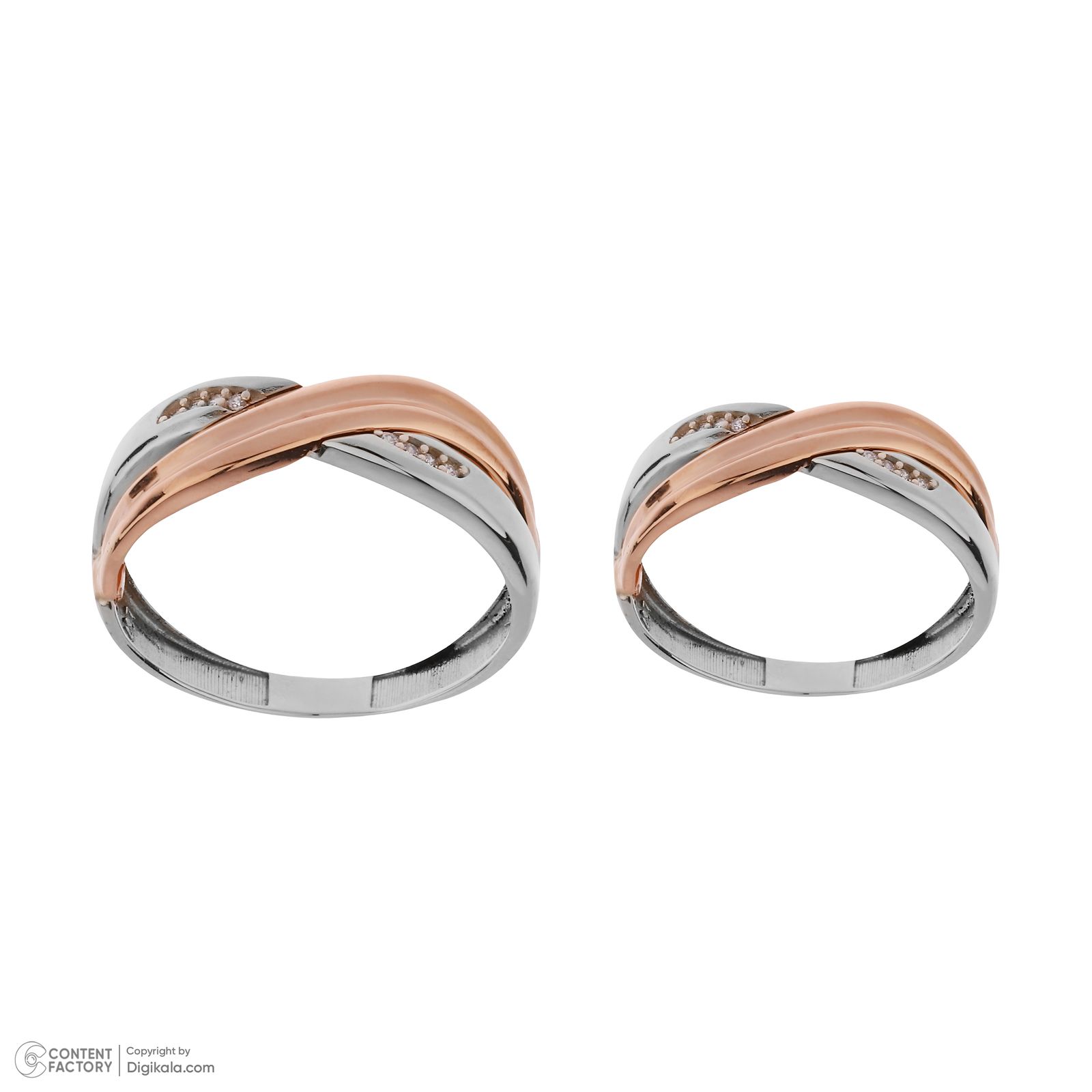 ست حلقه طلا 18 عیار زنانه و مردانه مایا ماهک مدل MR1357 -  - 2