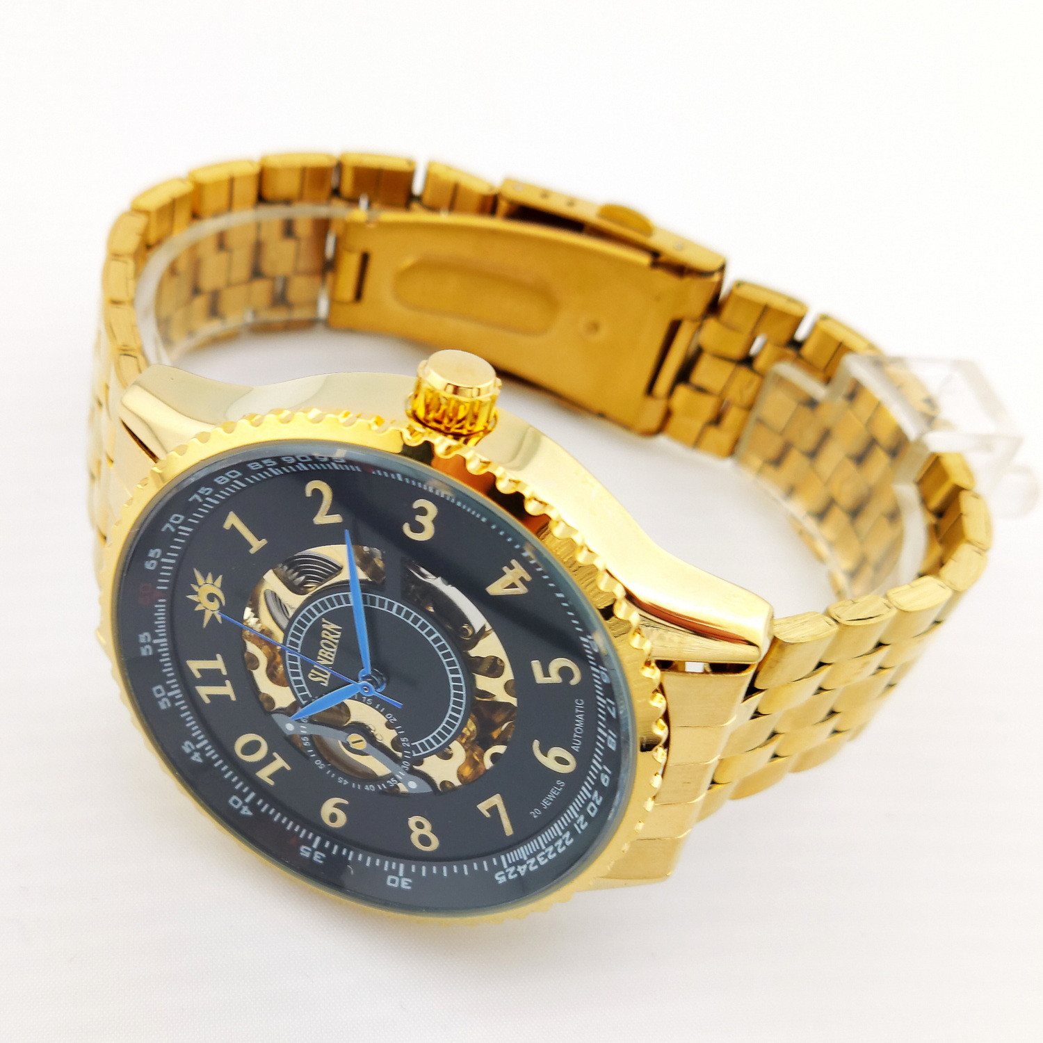 ساعت مچی عقربه‌ای مردانه سان بورن مدل اتوماتیک و کوکی کد 54052