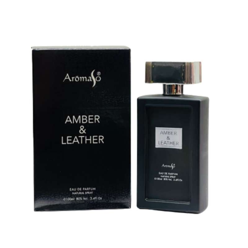 ادو پرفیوم مردانه آروموسا مدل AMBEER LEATHER حجم 100 میلی لیتر