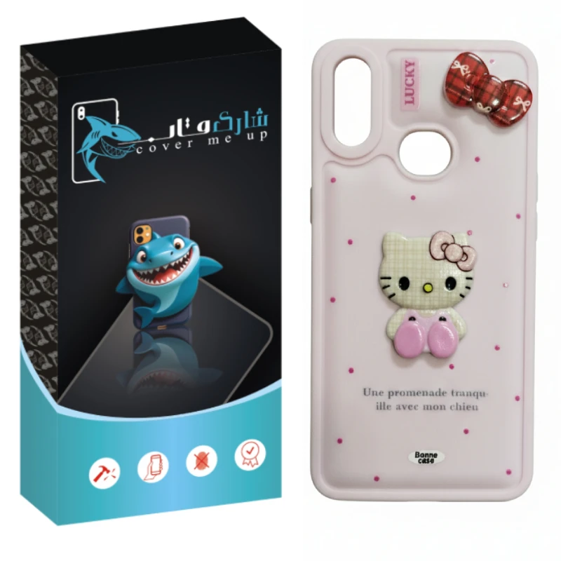 کاور شارک قاب مدل کیتی عروسکی مناسب برای گوشی موبایل سامسونگ Galaxy A10s
