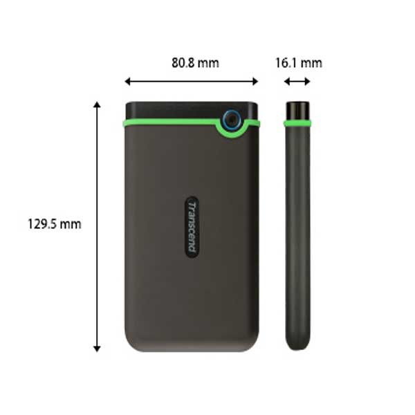 هارد اکسترنال ترنسند مدل StoreJet 25M3S Slim ظرفیت 4 ترابایت