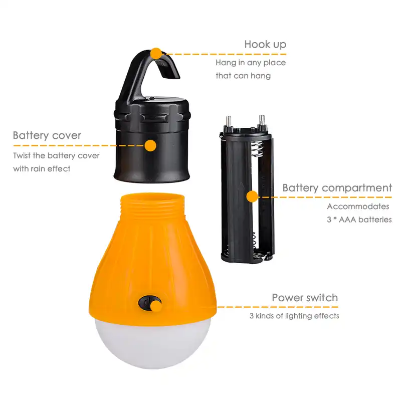 چراغ آویز چادر مدل cmlamp222 بسته 2 عددی