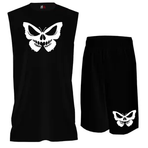 ست تاپ و شلوارک مردانه مدل اسکلت کد BTPM115