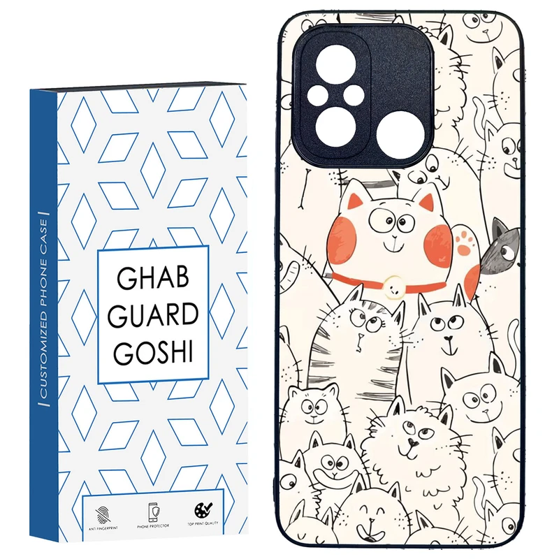 کاور قاب گارد گوشی طرح گربه کد TPU-024 مناسب برای گوشی موبایل شیائومی REDMI 12C / POCO C55