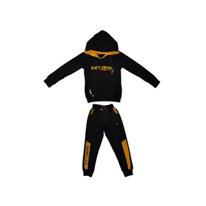 ست هودی و شلوار بچگانه مدل NGN44B رنگ مشکی