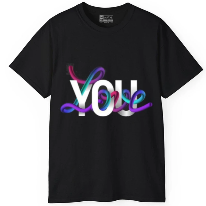 تی شرت آستین کوتاه مردانه پاد آفرین مدل کلمه انگلیسی کد253