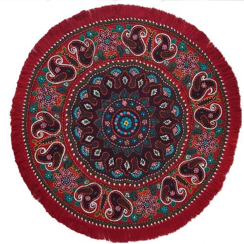 رومیزی سوزن دوزی مدل شکوفه پته دوزی