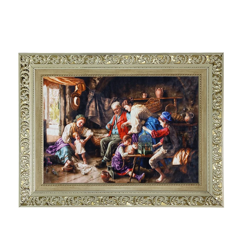 تابلو فرش ماشینی طرح دستبافت مدل کانون خانواده کد 7594