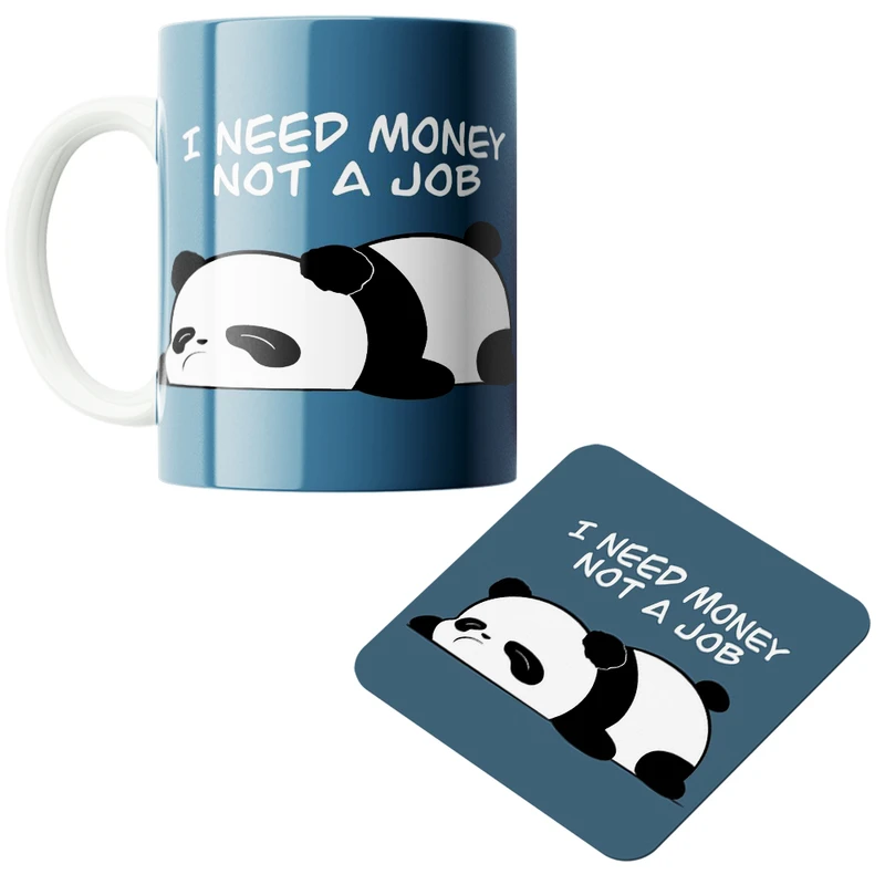 ماگ پاد آفرین مدل پاندا کد z499 به همراه زیر لیوانی