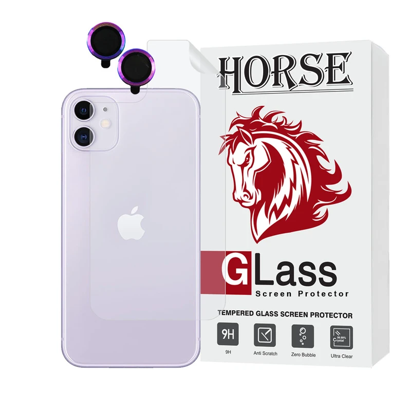 محافظ پشت گوشی هورس مدل MTBRINGH مناسب برای گوشی موبایل اپل iPhone 11 به همراه محافظ لنز