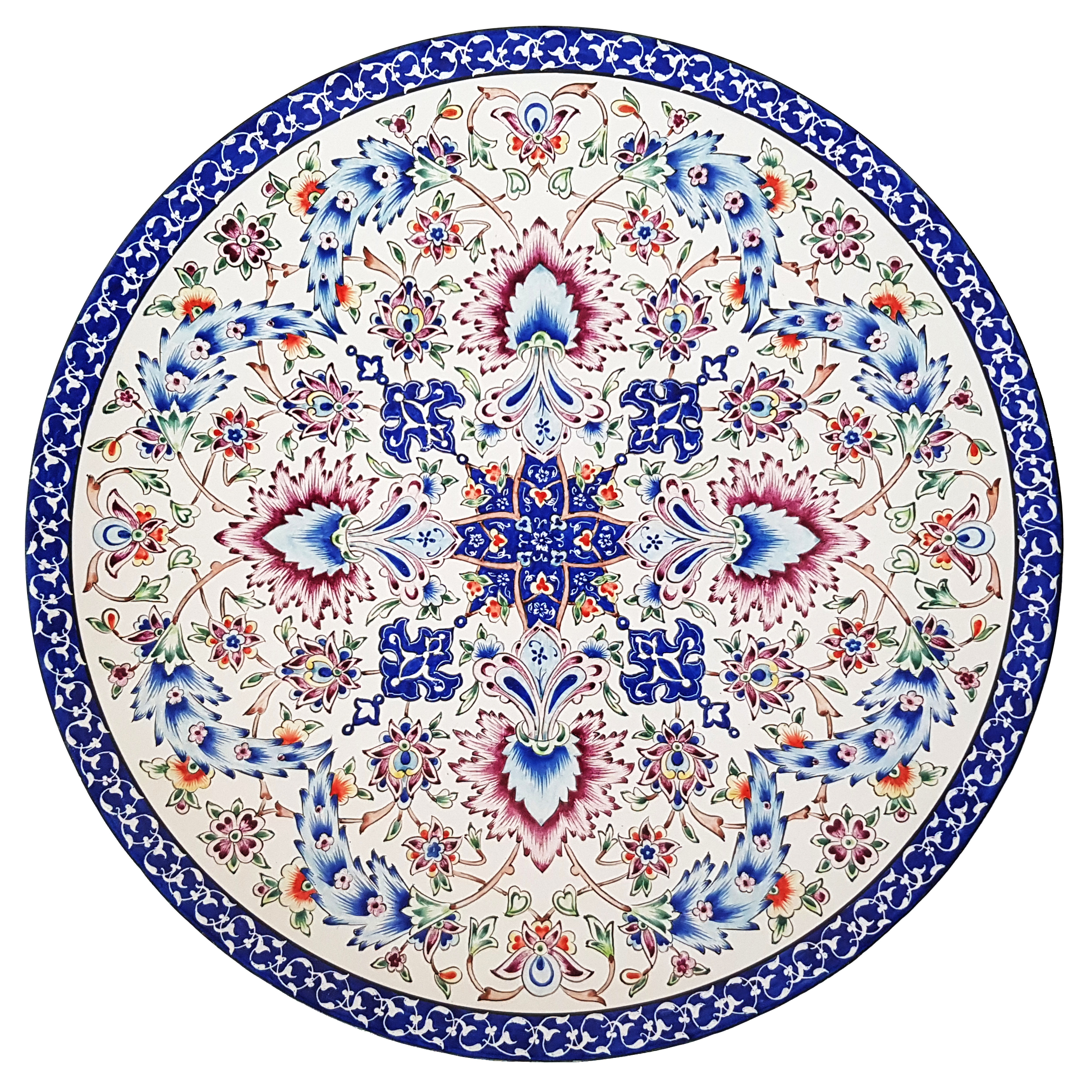 بشقاب میناکاری مدل گلبو کد ۱۰۱۶