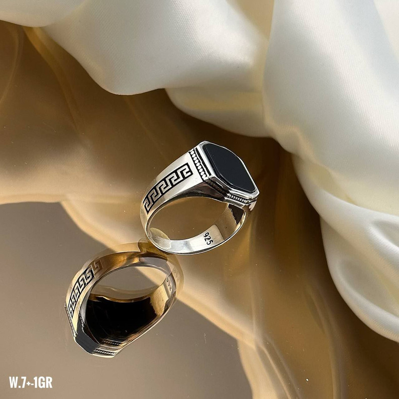 انگشتر نقره مردانه مدل اسپورت RZZDEH-042