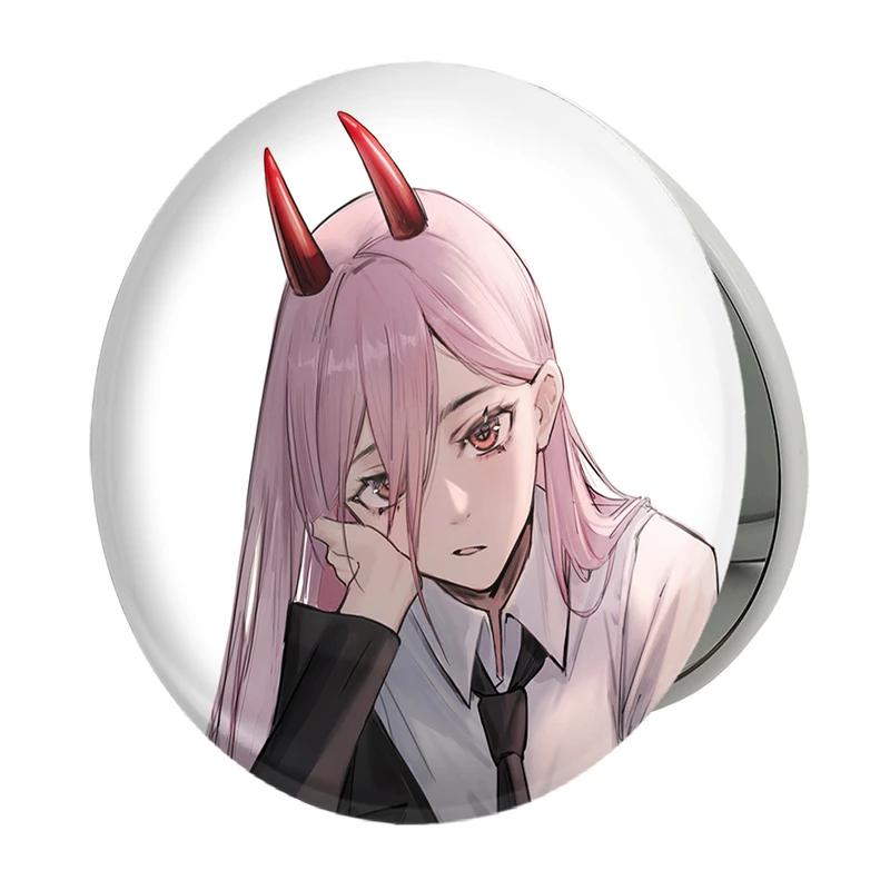 آینه جیبی خندالو طرح پاور انیمه مرد اره ای Chainsaw Man مدل تاشو کد 17849 