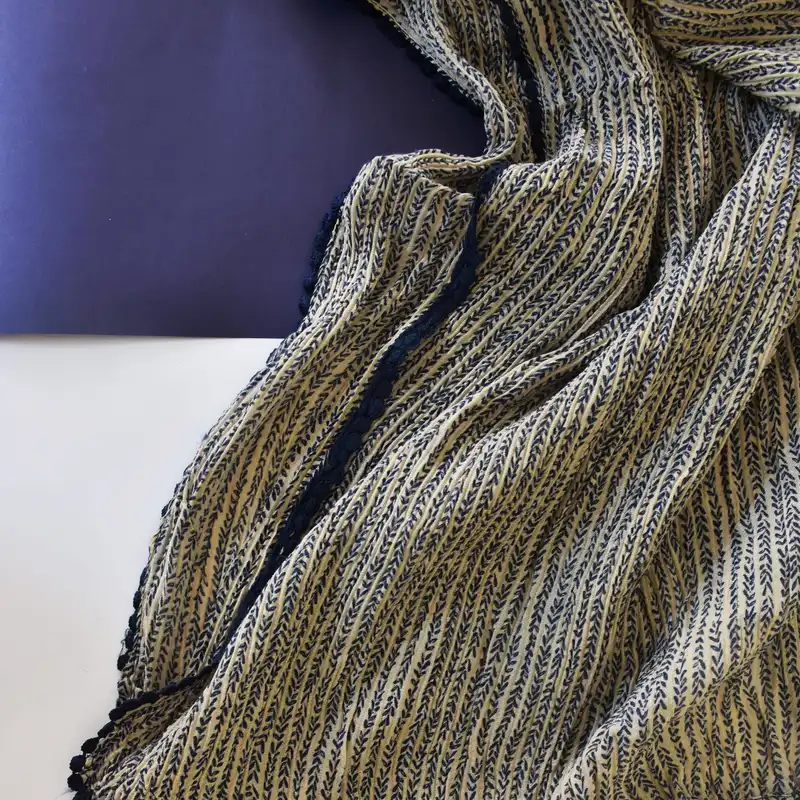 شال زنانه مدل گندمی دور سکه‌ای کد 02