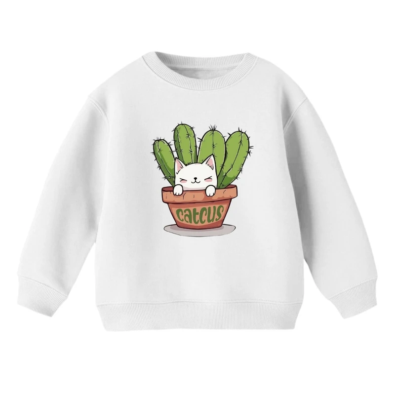 سویشرت بچگانه مدل کاکتوس و گربه کد 2