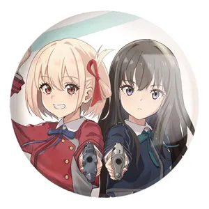 پیکسل خندالو طرح تاکینا و چیساتو انیمه لیکوریس ریکویل Lycoris Recoil کد 23086 مدل بزرگ