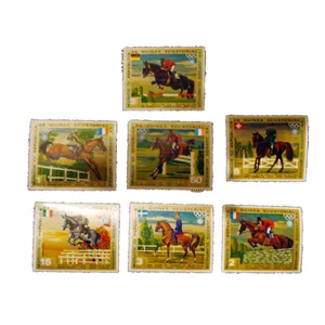 تمبر یادگاری مدل اسب سواری کد bc-1303 مجموعه 7 عددی