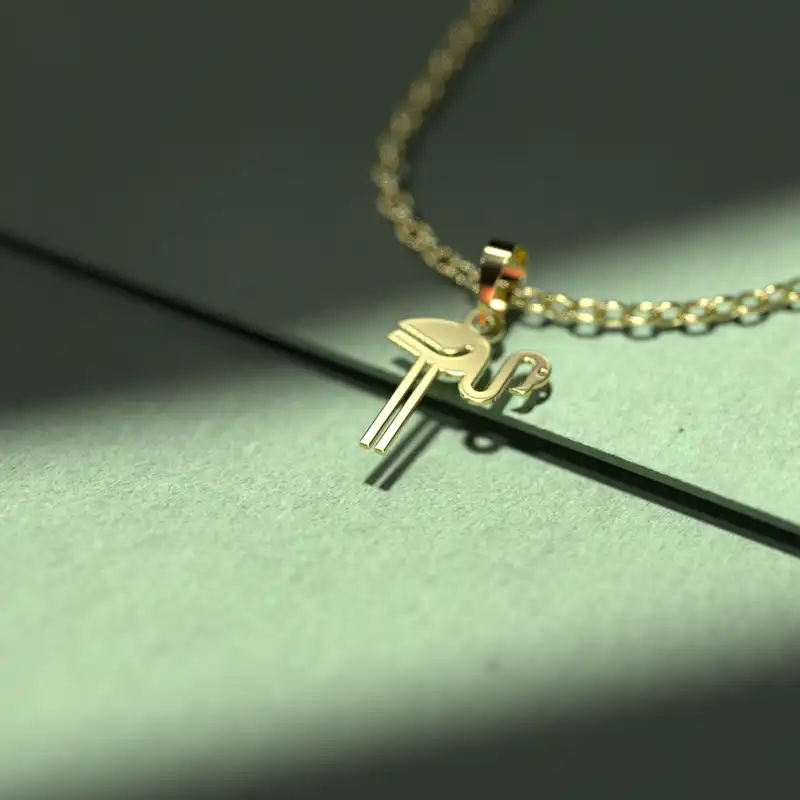 گردنبند طلا 18 عیار زنانه مدوپد مدل لک لک کد N2-1-1006