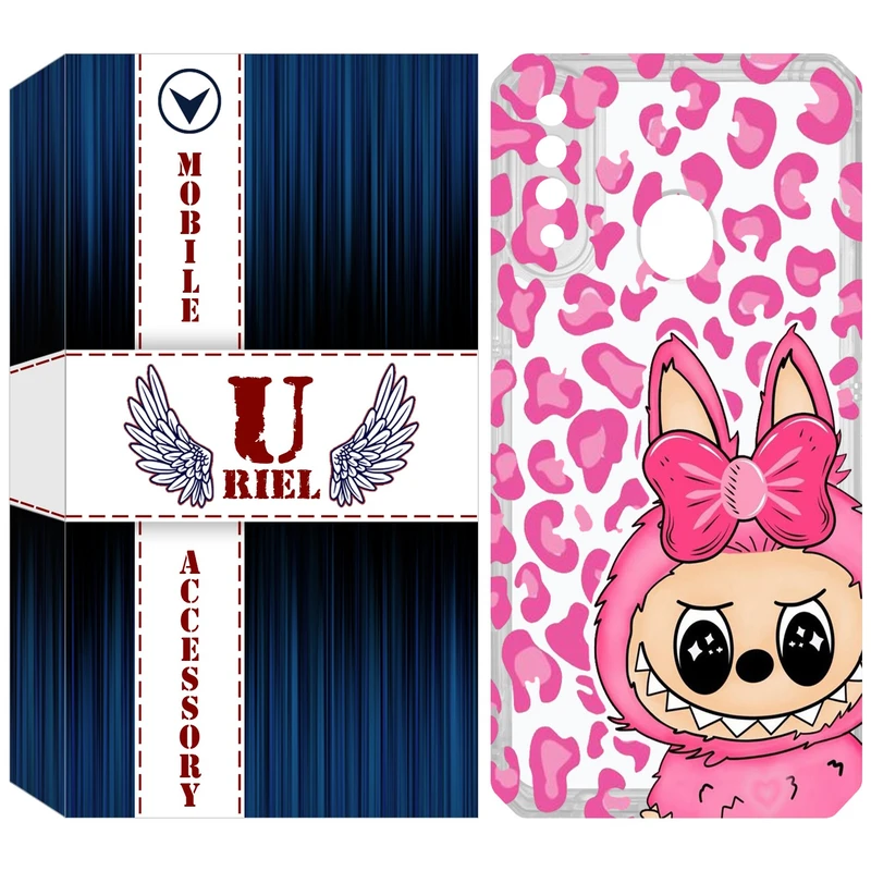 کاور یوریل مدل Clear کد 107 طرح لبوبو Labubu مناسب برای گوشی موبایل سامسونگ Galaxy A20s