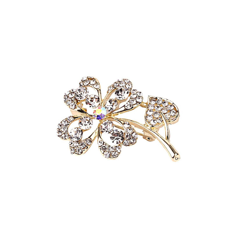 گل سینه زنانه مدل شاخه گل کریستال