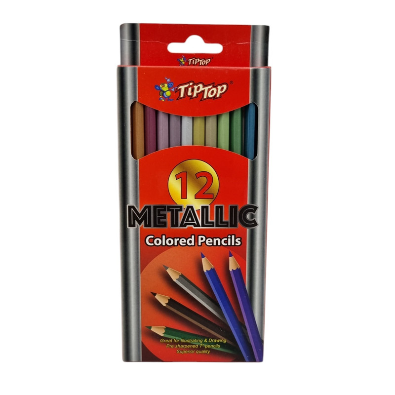 مداد رنگی 12 رنگ تیپ تاپ مدل متالیک کد 11488