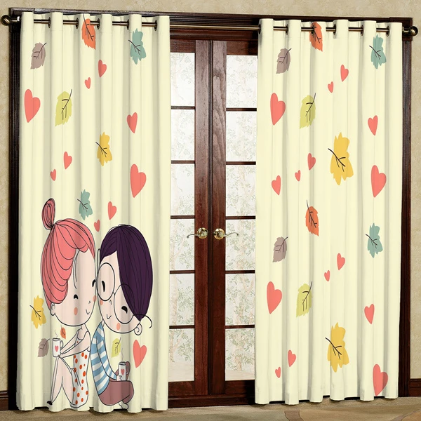 پرده مدل دختر پسر کد 265 سایز 200x140 سانتی متر