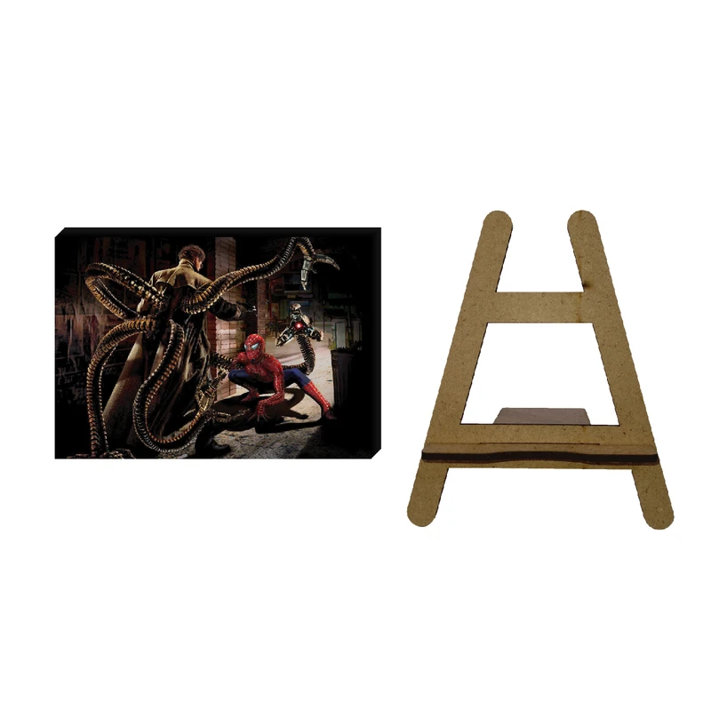 تابلو شاسی مدل مرد عنکبوتی و اختاپوسی به همراه پایه نگهدارنده