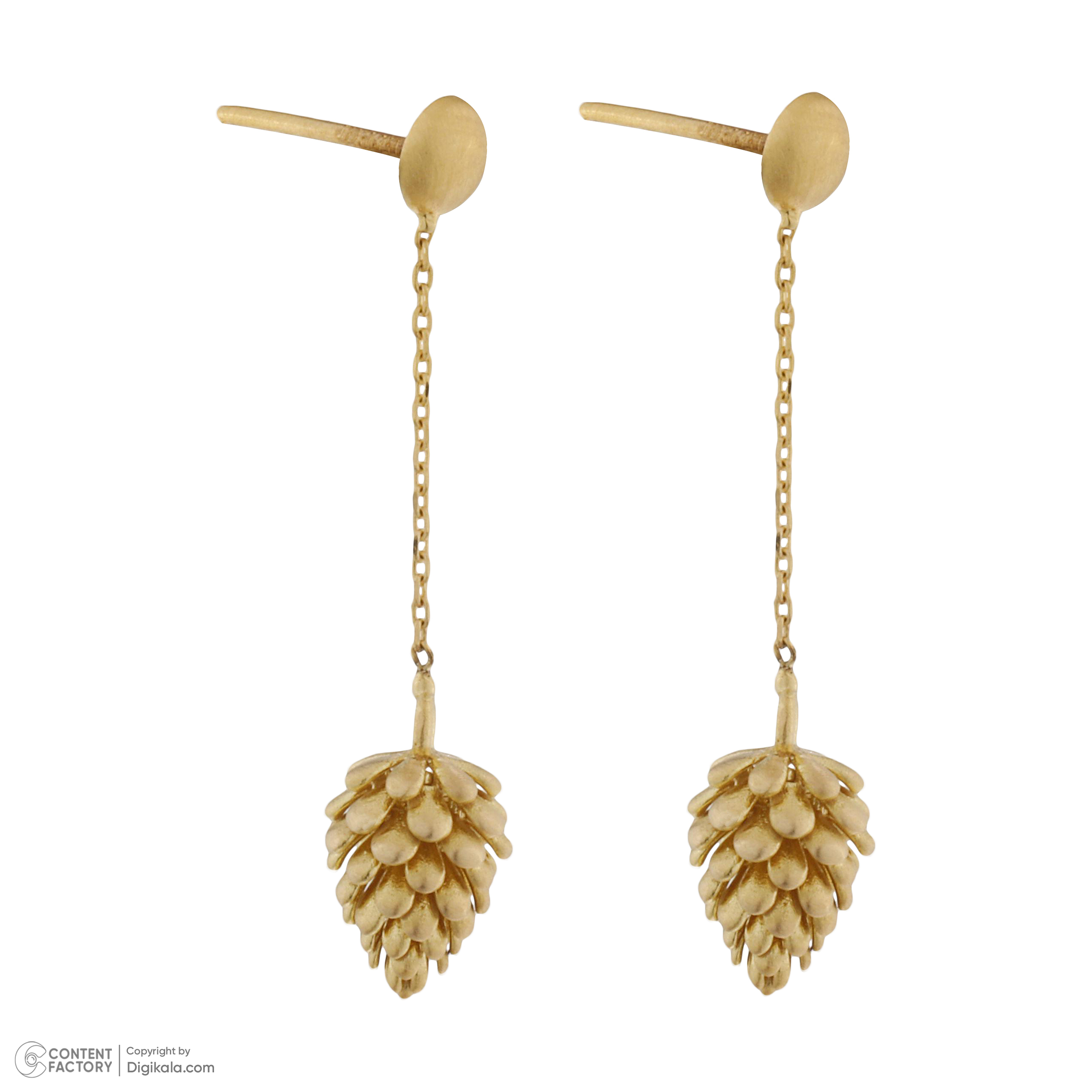 گوشواره میخی طلا 18 عیار زنانه تاج مدل A717