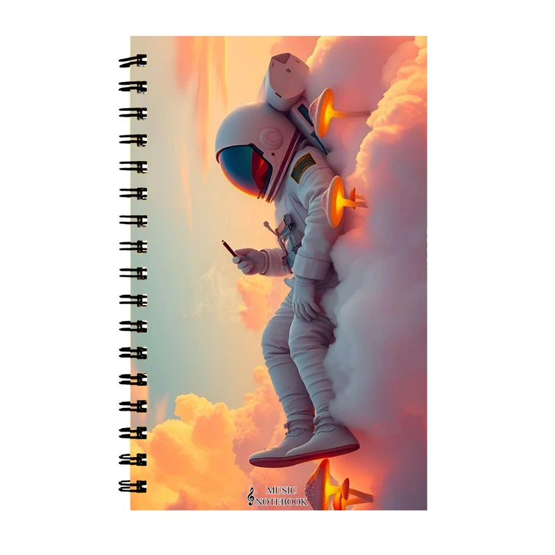 دفتر نت موسیقی 40 برگ مدل فضانورد کد 004