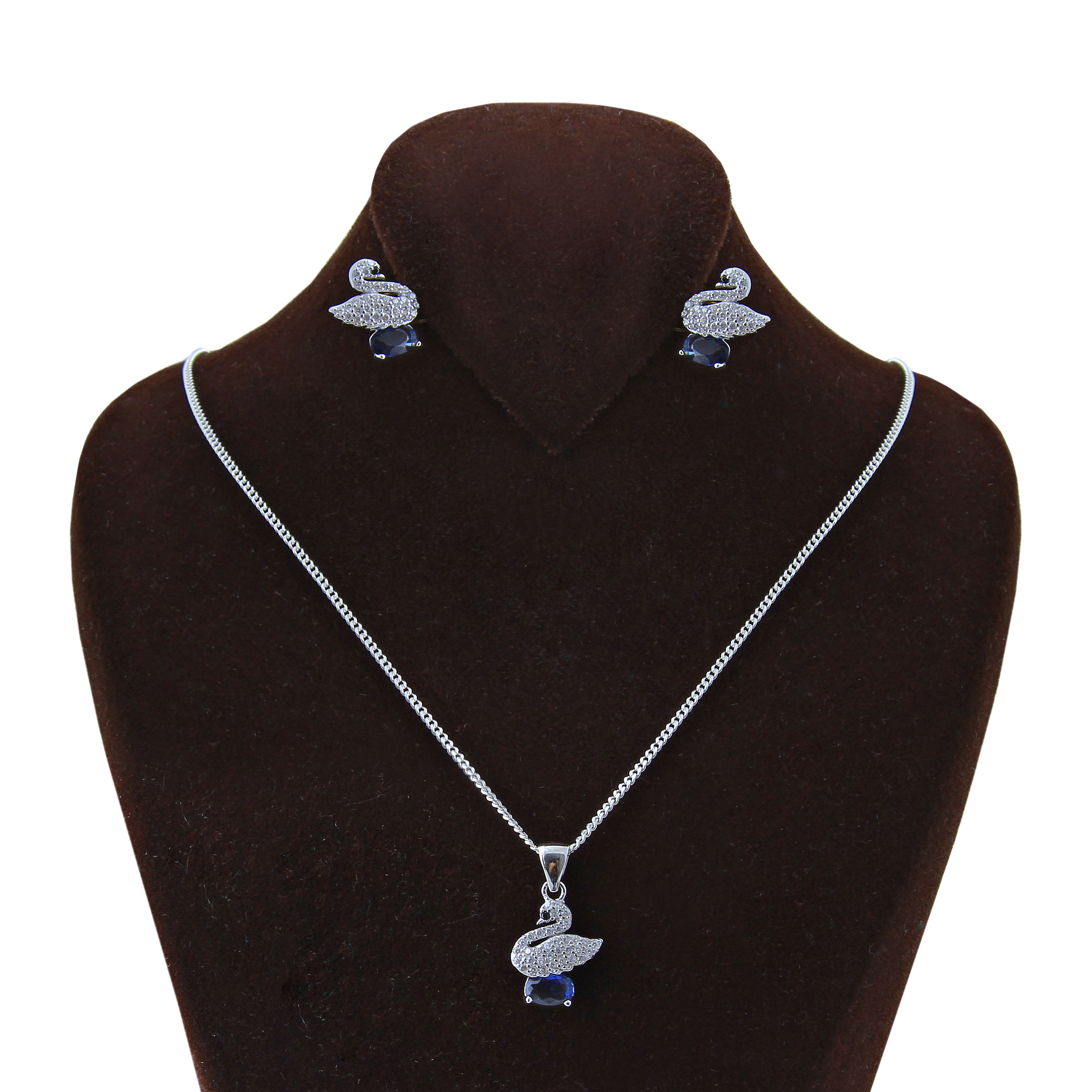    نیم ست نقره زنانه بازرگانی میلادی کد NTR_123 