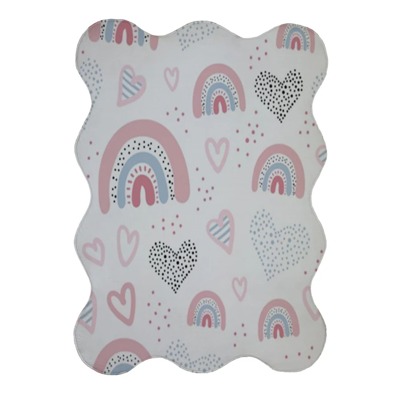 پادری مدل دالبر طرح قلب کد 8195 سایز 80x110 سانتی متر 