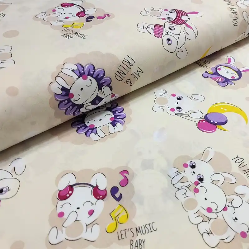 پارچه ملحفه مدل عروسکی ربیت کد 300