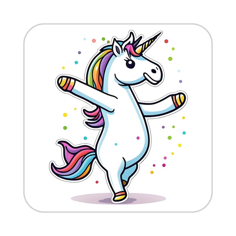 زیر لیوانی کاکتی طرح اسب تک شاخ و یونیکورن مدل mp31305