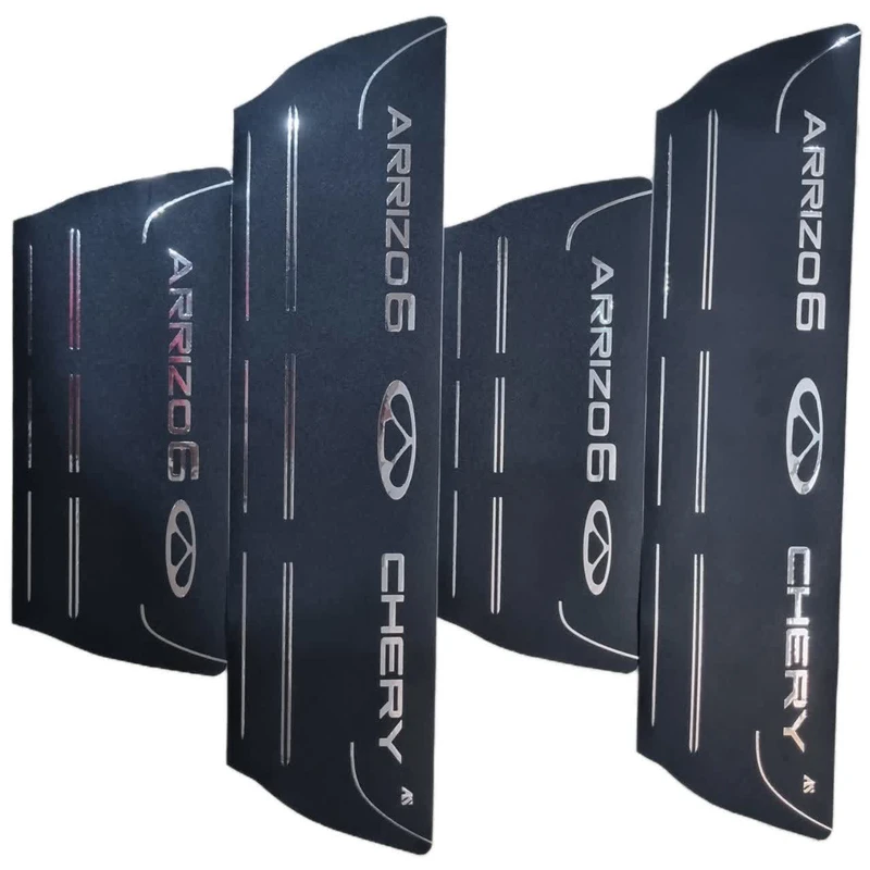 برچسب پارکابی خودرو امیران اسپرت طرح چرم کد 2025037 مناسب برای آریزو 6 مجموعه 4 عددی