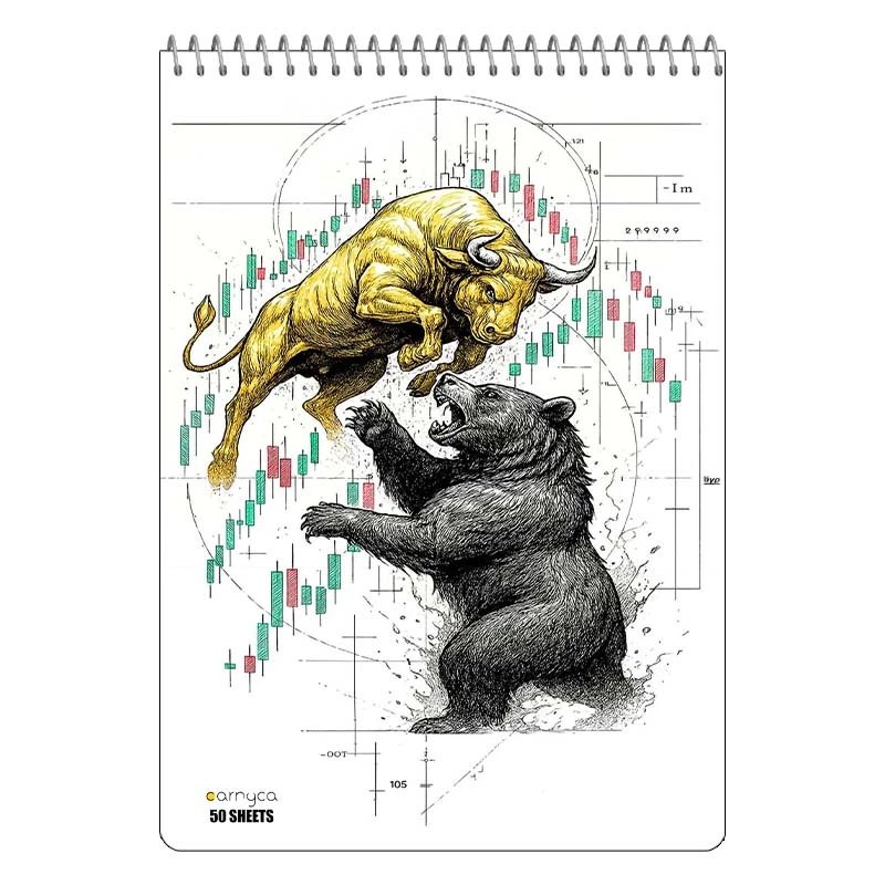 دفتر نقاشی 50 برگ سیمی کارنیکا طرح تریدر Trader کد 23506