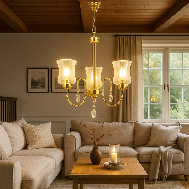 لوستر 3 شعله شاهان تک مدل CHR/3/2GLA