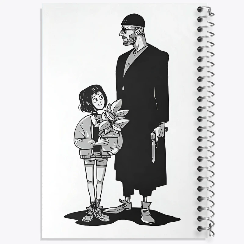 دفتر شطرنجی 50 برگ خندالو طرح لئون و ماتیلدا کد N3241