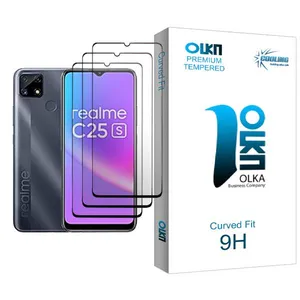 Cooling Olka Glass MIX003 Screen Protector For Realme C25s Pack Of 3