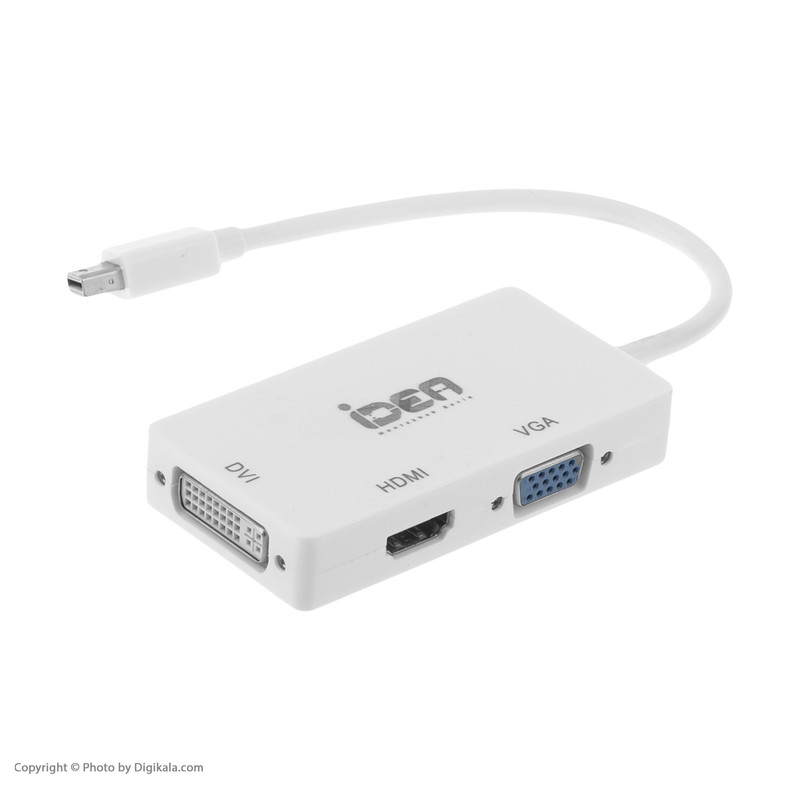 مبدل mini Display به HDMI/VGA/DVI ایده مدل 006 1