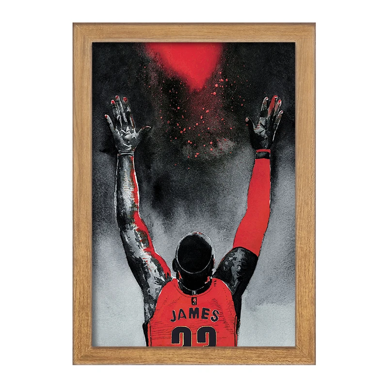تابلو خندالو مدل بسکتبالیست لبرون جیمز کد F11532