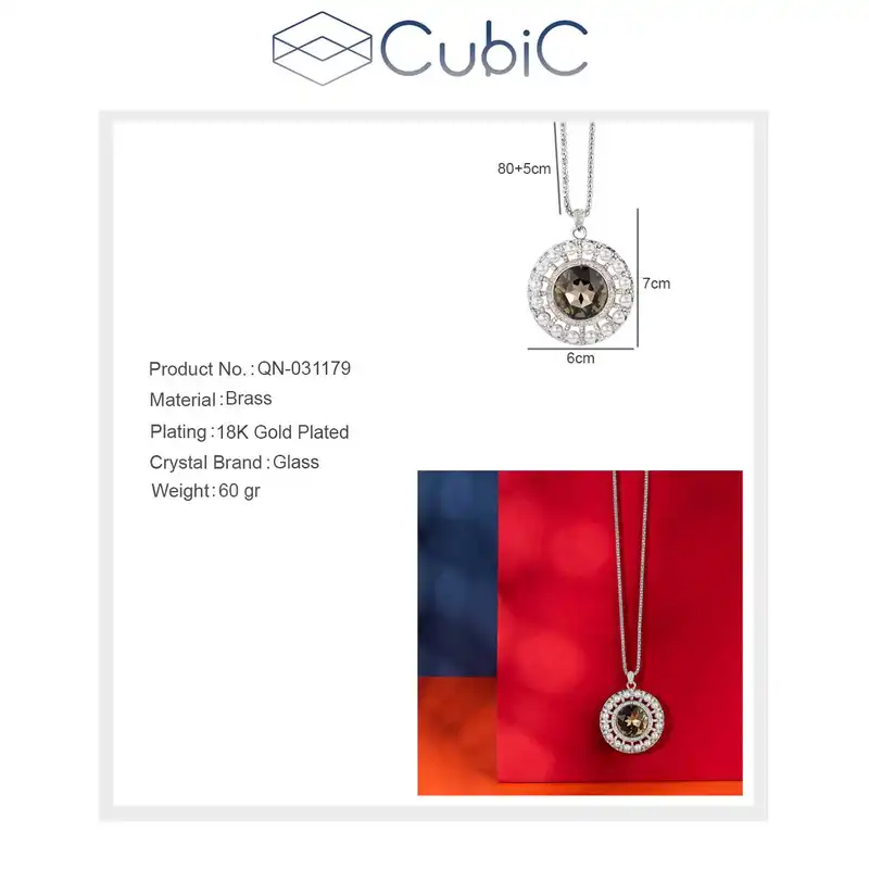 گردنبند زنانه کوبیک مدل QN-031179