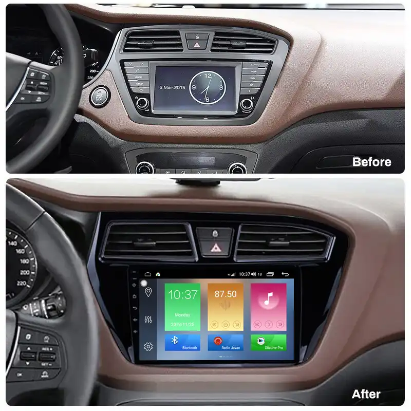 پخش کننده تصویری خودرو ووکس مدل i20 2017 C20PRO مناسب برای هیوندای i20