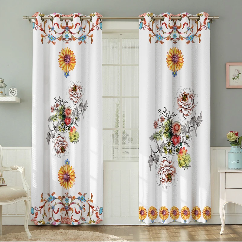 پرده نیروانا طرح  سنتی مدل هازان کد 4485 سایز 140×280 سانتی متر