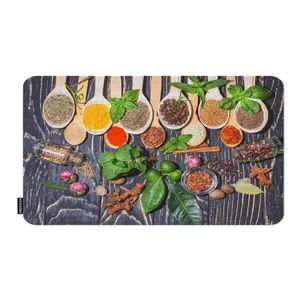 پادری ریحانلوکس مدل مستطیل طرح ادویه جات کد PADARI-A15 سایز 70x50 سانتی‌متر مناسب برای فضای داخلی