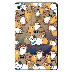 کاور مگافون طرح گربه مدل 7717 مناسب برای تبلت سامسونگ Galaxy Tab S6 Lite 10.4 2020 / P610 / P615 