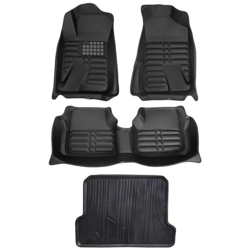 کفپوش پنج بعدی خودرو زرین فرش مدل A.M کد X1 مناسب برای سمند سورن همراه کفپوش صندوق خودرو